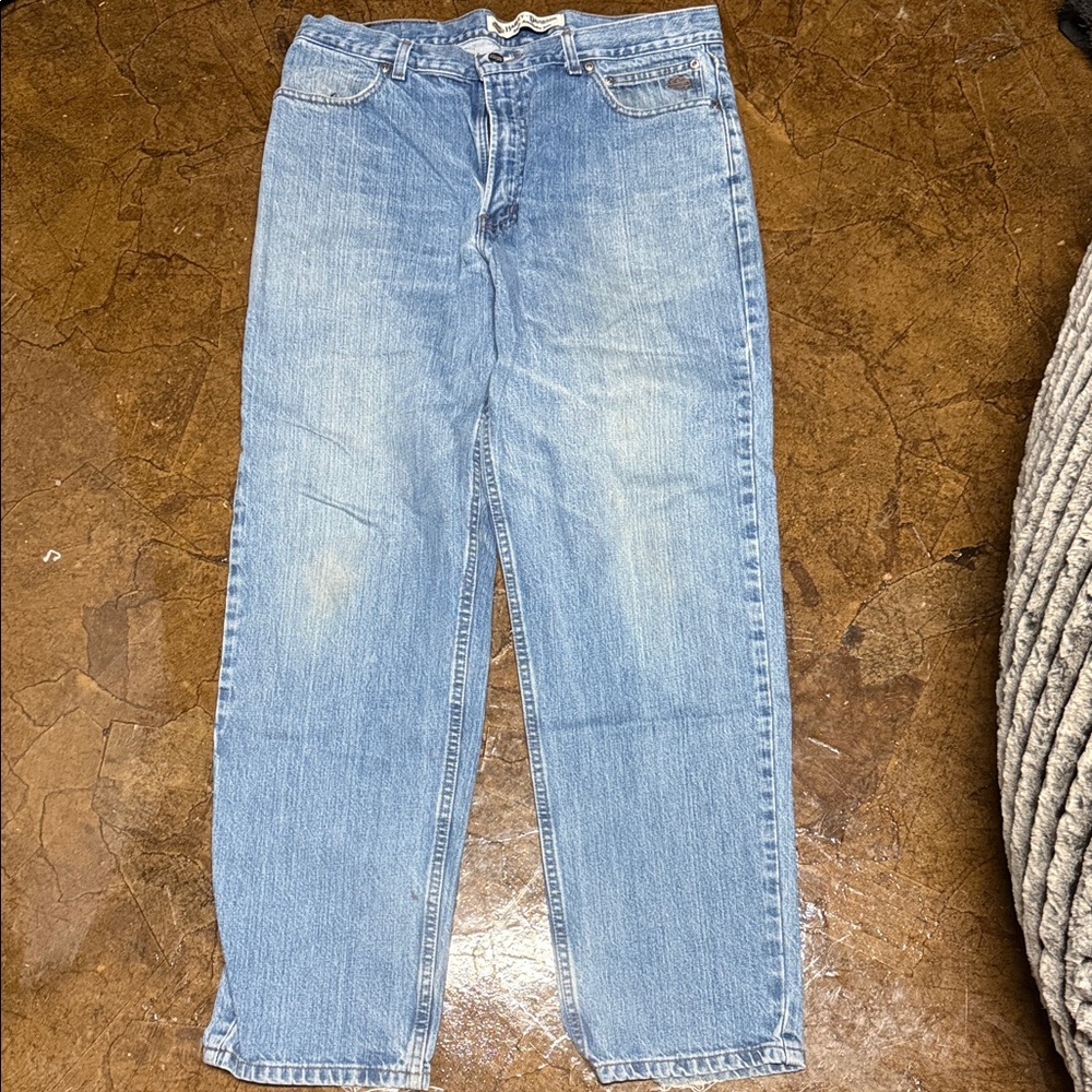 Harley-Davidson Light Blue Straight Jeans 36x32